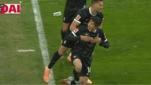 Yuito Suzuki sparker Freiburg foran mod Bayern München