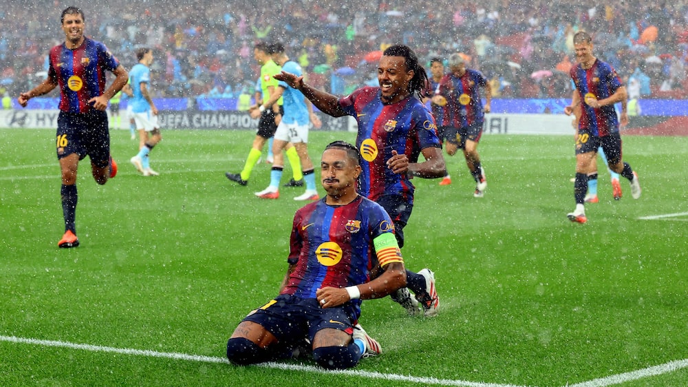 Se her: Raphinha tryller for Barca