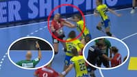 Esbjerg-spiller revet i håret: Får to minutter for film