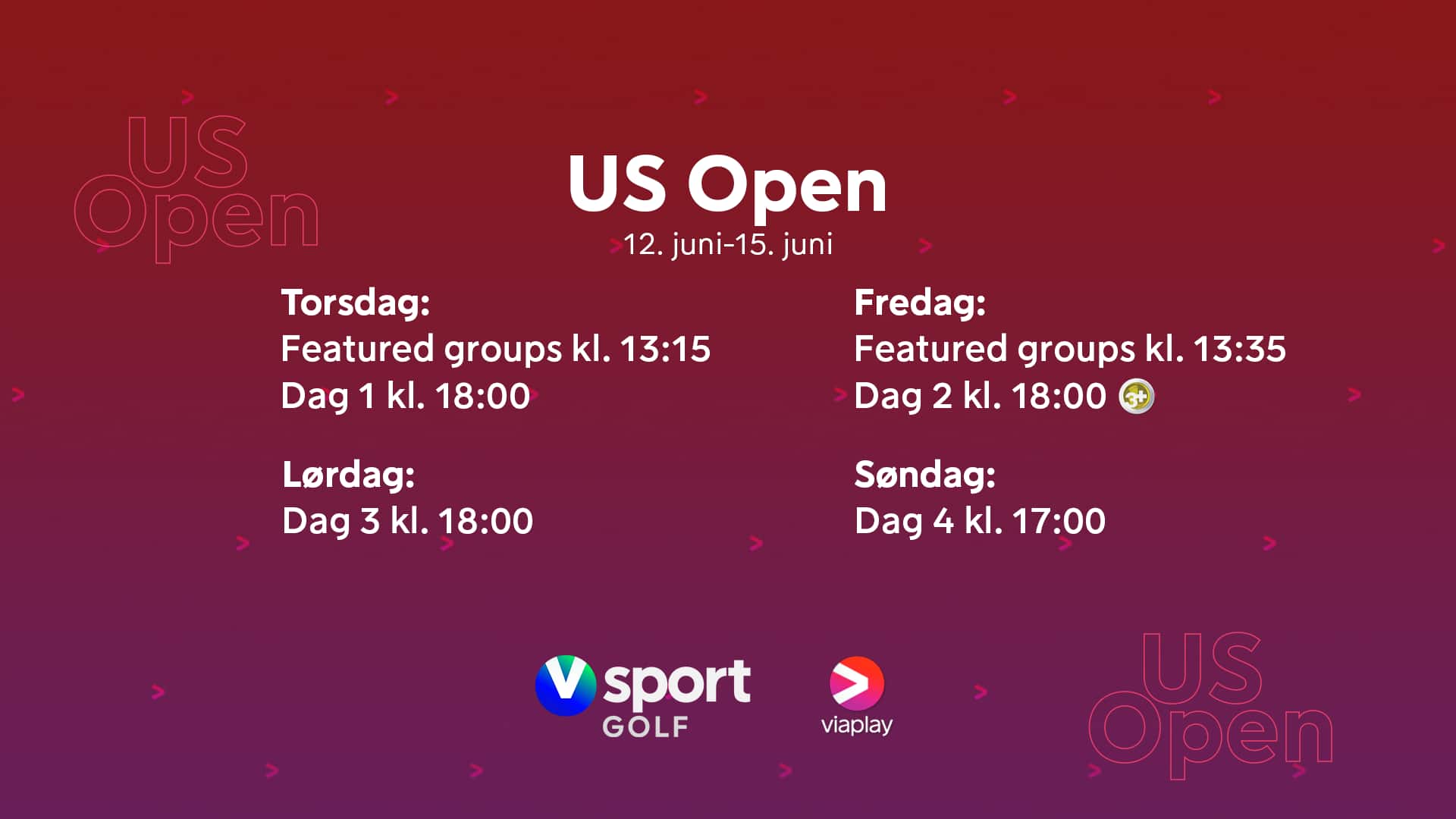 US Open: Sådan sender Viaplay