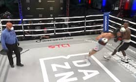 Spøjs situation: Kæmpe kæberasler sender bokser til jorden - vurderes til ikke at være et knockdown