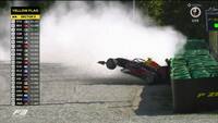 Voldsomt crash i Formel 3 udløser rødt flag