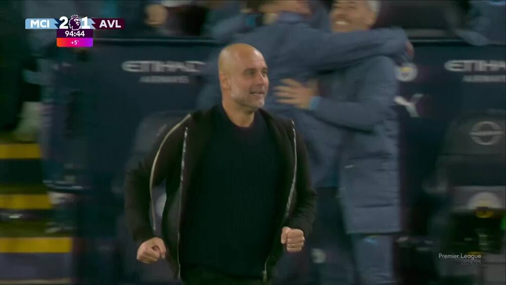 Guardiola går amok: City tager sejren i overtiden