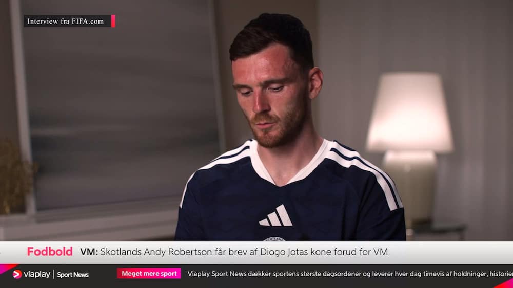Robertson læser brev fra Diogo Jotas hustru