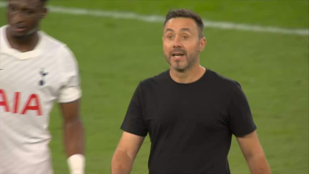 Tydeligt frustreret: De Zerbi giver skideballe