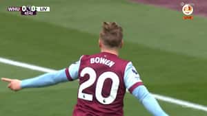 Bowen heads West Ham in front of Liverpool