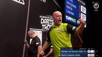 Van Gerwen stempler ind: Lukker første leg med ni-darter