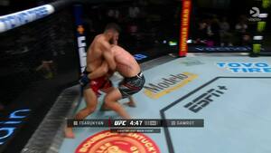 Gamrot vandt UFC-fight, men undervejs var han i gulvet efter en spinning backfist - se det her