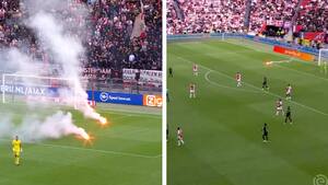 Skandaløst: Ajax-Feyenoord afblæst efter fyrværkerikast