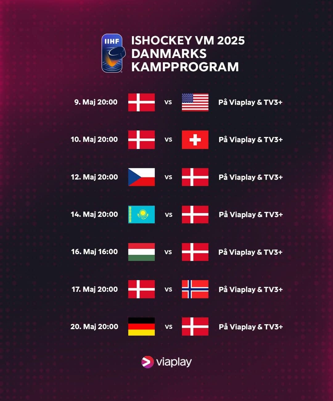 Nu går det løs: Se VM på Viaplay og TV3-kanalerne