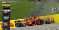 Brænd i Sainz' bil, Leclerc-triumf og ny stærk Haas-præstation: Se højdepunkterne fra Østrigs Grand Prix