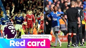 Alle 23 røde kort fra Merseyside-derbyet