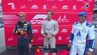 Verstappen sejrer efter kaos-start: Hør fra sprintens top-3