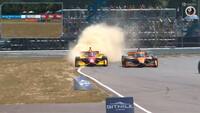 Lundgaard impliceret i batalje under IndyCar-løb