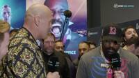 'Come on, out of the way now' - Fury prøver at stoppe Chisora-interview før tid