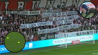 AaB-fans protesterer med tennisbolde og flybilletter