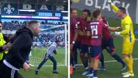 Drama i Darmstadt: Rasende fans på banen efter Leipzig-mål