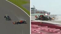 Før Silverstone: Hamilton og Verstappens vilde crash i 2021