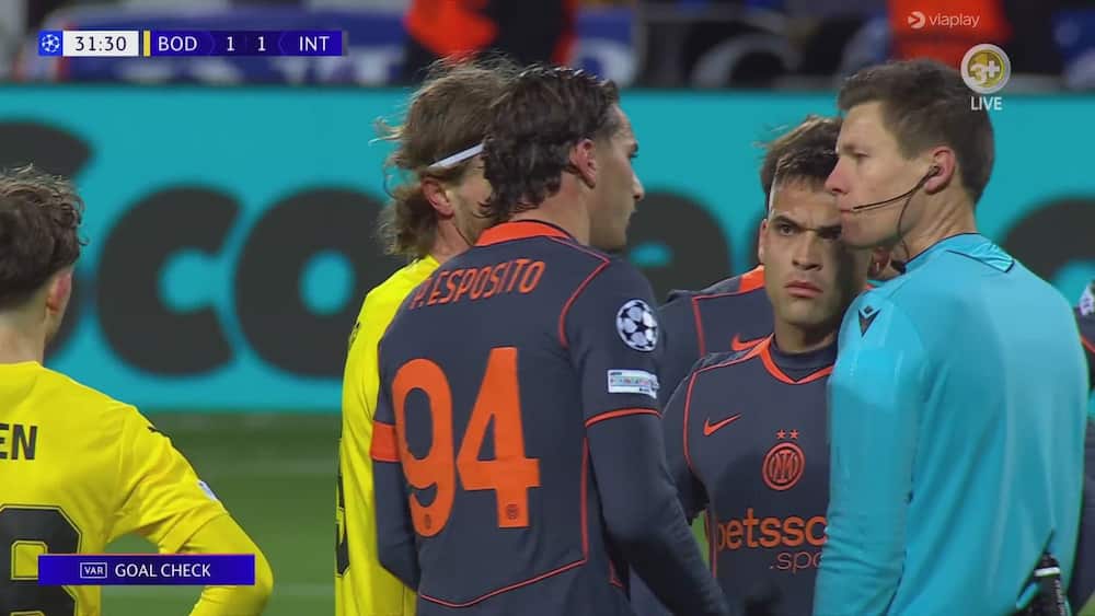 Inter udligner mod Bodø efter VAR-tjek for hands