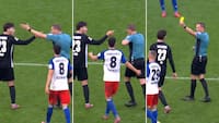 Wind skændes med dommer og får gult