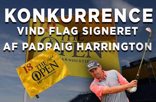 The Open Konkurrence: Vind eksklusivt flag signeret af Padraig Harrington