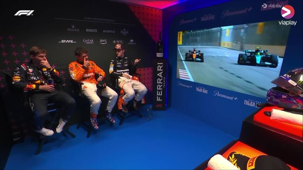 GP Singapore Norris, Verstappen en Piastri analyseren de race in de