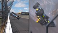 Uhyggelige billeder: Vanvidscrash i Indy 500