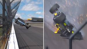 Uhyggelige billeder: Vanvidscrash i Indy 500