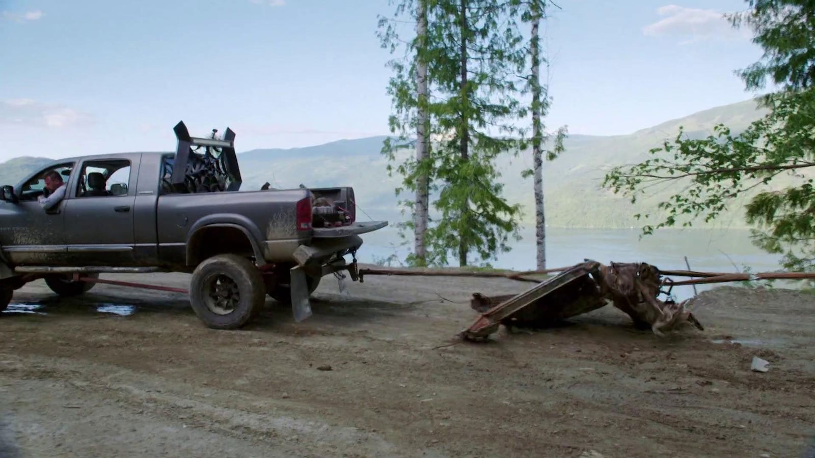 Lastbilschaufförer på småvägar